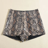 DERMEARNE Sexy Sequined Beaded Shorts Women's New Leopard Print Elastic Hot Pants Booty Shorts