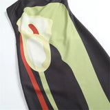 DERMEARNE Sexy Strapless Backless Printed Long Dress Women Fashion Sleeveless Off Shoulder Vestidos 2025 Summer Lady Party Evening Robes