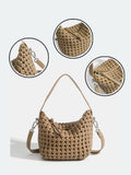 Kazrvna Popular selling women bags PU Woven tote hobo bags medium size Cheap woman Clutch bag deals original brands women Casual