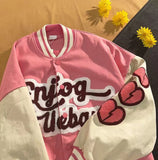 Womens College Coats and Jackets High Street Hip-Hop Baseball Harajuku Street Casual Coat Loose Stitching Varsity Jacket new ins