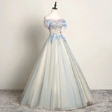 DERMEARNE Colorful Wedding Dress with One Shoulder and Fluffy Skirt New Elegant Strap Long Performance Dress, Art Exam Student Solo Dress