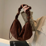 Thread Type Large Capacity Hobos Bags Solid Sewing Soft 2024 Hot Sale Bags for Women Zipper Nylon Versatile Crossbody Bags