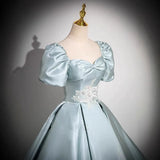 DERMEARNE Customized Ball Gown Quinceanera Dresses Appliques Puff Sleeves Prom Birthday Party Gowns Formal Occasion Vestido De Fiesta