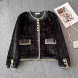 DERMEARNE Soft  Lamb Fur Coat For Women Winter 2025 Fashion Suede Coat Warmth Thickening Fashion Imitation Rabbit Fur Jacket Overcoat a132