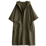 DERMEARNE Spring Autumn Trench Coat Woman 2025 Korean Single-Breasted Mid-Long Women Trench Overcoat Khaki Windbreaker Pocket Female