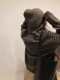 DERMEARNE Stripe Hooded Sweater Women's Y2k Aesthetic Autumn Drawstring Clothing Fashion Casual Streetwear Knitted Oversized Pullovers
