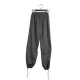 DERMEARNE Striped Sweatpants Women Streetwear Cargo Pants Harajuku Wide Leg Joggers High Waist Baggy Sports Trousers