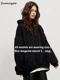 DERMEARNE Sumuyoo Oversized Hoodies & Sweatshirts for Women Autumn Winter Thick Warm Fleece Sweatshirts Girls Streetwear Loose Pullovers