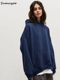 DERMEARNE Sumuyoo Oversized Hoodies & Sweatshirts for Women Autumn Winter Thick Warm Fleece Sweatshirts Girls Streetwear Loose Pullovers