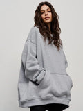 DERMEARNE Sumuyoo Oversized Hoodies & Sweatshirts for Women Autumn Winter Thick Warm Fleece Sweatshirts Girls Streetwear Loose Pullovers