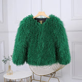DERMEARNE TARUXY Fashion Luxury Cropped Faux Fur Coat Women's Winter 2025 Ins Hot Fluffy Short Faux Fur Jacket Street Style Warm Outwear