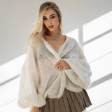 DERMEARNE TARUXY Fashion Striped Sweater Cardigan With Scarf Female Loose Thin Hollow Knitted Top Lantern Sleeve Contrast Color Retro Top