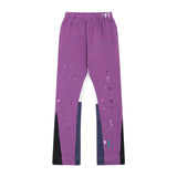 DERMEARNE Vintage Tie Dye Sweatpants Y2K Clothing Men Women Hip Hop Letter Baggy Casual Pants Casual Stretch Waist Jogging Pants Trousers