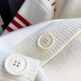 DERMEARNE White Sweater Spring and Autumn Women's Coat Cardigans Women Clothing Kawaii Clothes Cardigan Women Womens Sweater Scute Sweater