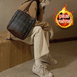 DERMEARNE Wide Leg Corduroy Pants Women Casual Aesthetic Baggy Trousers Autumn Warm Velvet Pantalones De Mujer Japanese Style High Waist