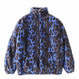 DERMEARNE Winter 2025 Korean Version Loose Warm Lamb Hair women Short Coat Female Leopard Fur Plush Coat