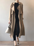 DERMEARNE Winter Women Coat Female Trench Jacket Vintage Maxi Classic Long Trench Women Coat Oversize Female Windbreaker Blazers  Coat