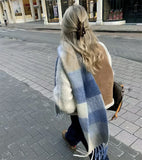 DERMEARNE Women Brown Wool Warm Waistcoat Fashion Lapel Sleeveless Fur Faux Leather Lamb Wool Button Vest Female Winter Streetwear Tops