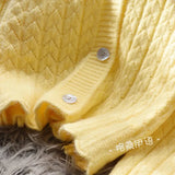 DERMEARNE Women Cardigans Autumn Winter 2025 Single Breasted V-neck Knitted Sweater Spring Fashion Short Knitwear Solid Cardigan Jumpers