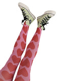 DERMEARNE Women Patterned Pantyhose Y2k Aesthetic Tie Dye Sheer Tights Funky Print Hollow Out Mesh Stockings Leggings Grunge Streetwear