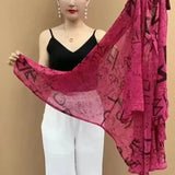 DERMEARNE Women's 2025 Summer New Patchwork Polo Collar Button Printing Stripes Fashion Loose All-match Casual 3/4 Sleeve Blouses Shirts