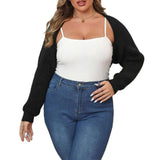 DERMEARNE Women s Plus Size Open Front Shrug Sweater with Pockets Cozy Knit Cardigan for Autumn Street Style Fashion
