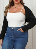 DERMEARNE Women s Plus Size Open Front Shrug Sweater with Pockets Cozy Knit Cardigan for Autumn Street Style Fashion