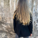 DERMEARNE Women's Short Coat Casual Thicken Wool Blend Stand Collar Single Button Breasted Pea Coat