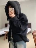 DERMEARNE Womens Parkas Winter Coat Female Trench Jacket Women Maxi Long Parka Mujer Woolen Overcoat Casual Oversize Windbreaker