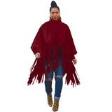 DERMEARNE Womens Plus Size Fashion Tops Streetwear Solid Fall Clothes Ladies Elegant Tops and Blouses with Tassel Wholesale Dropshipping