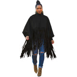 DERMEARNE Womens Plus Size Fashion Tops Streetwear Solid Fall Clothes Ladies Elegant Tops and Blouses with Tassel Wholesale Dropshipping