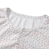 DERMEARNE Womens Ribbed Knit Pajama Sets Y2K Floral Print Long Sleeve Top and Shorts Matching Lounge Set PJ Set 2 Piece Outfits Sleepwear