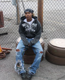 DERMEARNE Y2K Fashion New Letter Patch Cardigan Zipper Sweater Men Gothic Harajuku Vintage Hip Hop Popular Casual Sports Sweater Hoodies