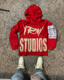 DERMEARNE Y2K Fashion New Letter Patch Cardigan Zipper Sweater Men Gothic Harajuku Vintage Hip Hop Popular Casual Sports Sweater Hoodies