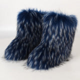DERMEARNE Y2K Fluffy Mid-calf Boots Winter Women Fashion Snow Boots Warm Cotton Shoes