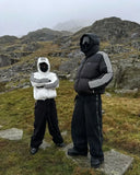 DERMEARNE Y2K Harajuku Trendy Streetwear High Street Retro Striped Warm Zipper Down Sweater Coat Women Punk Colorful Casual Loose Jacket