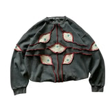 DERMEARNE Y2K Men Women Retro Harajuku Punk Casual Splicing Sweatshirt New Fashion Street Design Fake Two Piece Hip Hop Loose Long Sleeves