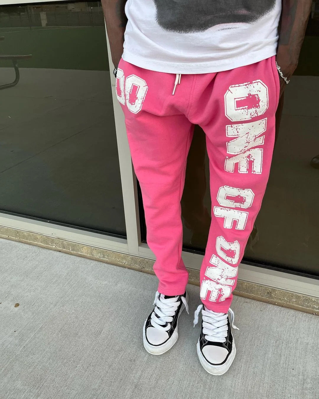 DERMEARNE Y2K Women's Men's pants 90s vintage clothes streetwear kpop dance oversize Hip Hop hight street Campus Wear Pull out elasticity