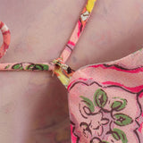 DERMEARNE Zach Ailsa 2025 Summer New Product Women's Fashion Slim Fit Splicing Printed Sexy Slim Slim Slim Slim Strap Dress