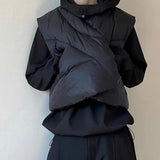 DERMEARNE high street irregular vest jacket for men and women in autumn and winter, with a niche and high-end design, cotton clothing