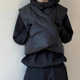 DERMEARNE high street irregular vest jacket for men and women in autumn and winter, with a niche and high-end design, cotton clothing