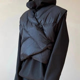 DERMEARNE high street irregular vest jacket for men and women in autumn and winter, with a niche and high-end design, cotton clothing