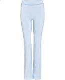 DERMEARNE iamgia blue cotton zipper hooded long sleeved high stretch top low waist micro flared pants for women 2025