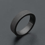 Dermearne Simple 3mm 5mm Woman Men's Couple Black Titanium Ring Matte Finished Finger Ring Jewelry for Male Wedding Bands Gift