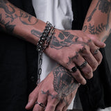 Dermearne Rope Cuban Chain Necklace Men Fashion Temperament Stainless Steel Choker Link Chain Necklace For Men Jewelry Gift