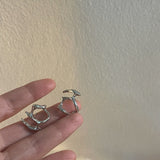 Dermearne Irregular Liquid Metal Hollow Earrings Style Hip-Hop Punk Fashion Personality Long Earrings Ms Girl Travel Accessories