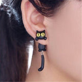 Dermearne New Fashion Handmade Cartoon 3D Polymer Clay Animal Earrings Women Cute Cat Stud Earring Ear Stud Jewelry Girls