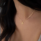 Dermearne Classic Stainless Steel Initial Letter Women Necklace Handmade O-Chain Necklace For Women Jewelry Gift