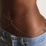 Dermearne Double Layer Body Chain Waist  Sexy Casual Women's Piercing Jewelry