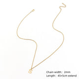 Dermearne Classic Stainless Steel Initial Letter Women Necklace Handmade O-Chain Necklace For Women Jewelry Gift